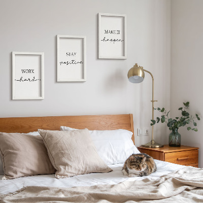 Composizione di 3 quadri Citazioni motivazionali minimaliste che ispirano