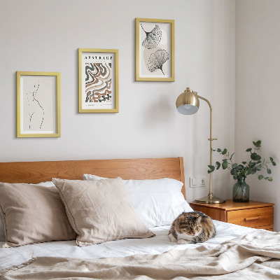 Trittico incorniciato Poster astratto di forme femminili in stile boho
