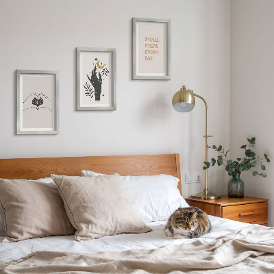 Composizione di 3 quadri Illustrazioni minimaliste che ispirano un testo boho
