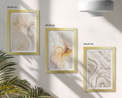Composizione di 3 quadri Motivi astratti e caldi, eleganti disegni
