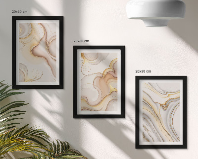 Composizione di 3 quadri Motivi astratti lineari per una decorazione elegante