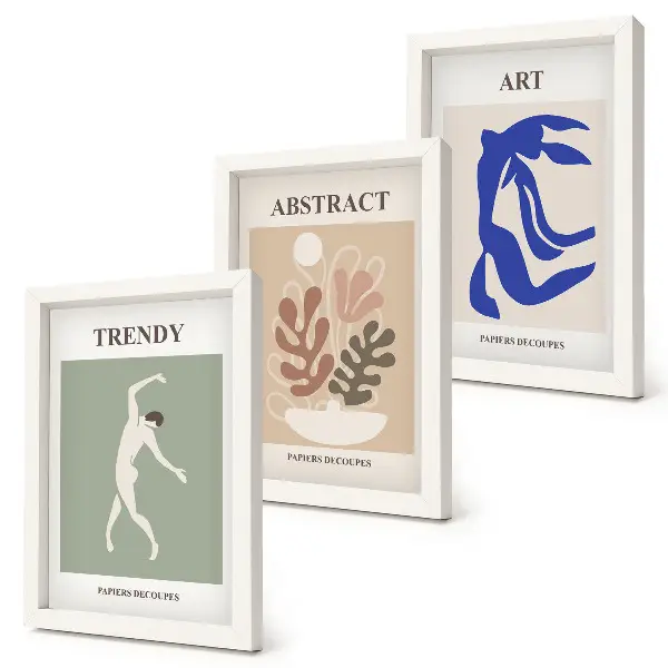 Trittico incorniciato con figure e piante di Henri Matisse
