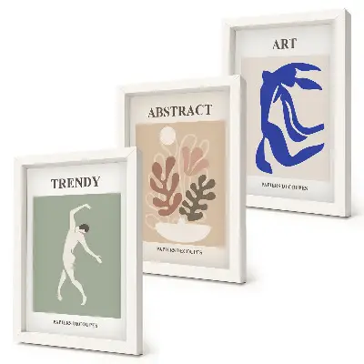 Trittico incorniciato con figure e piante di Henri Matisse