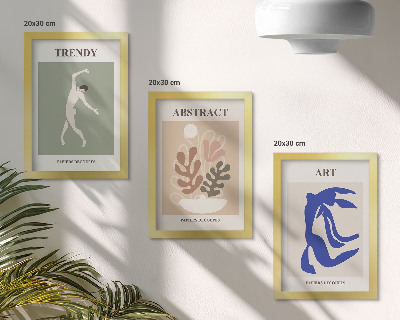 Trittico incorniciato Eleganti poster con figure e piante di Henri Matisse