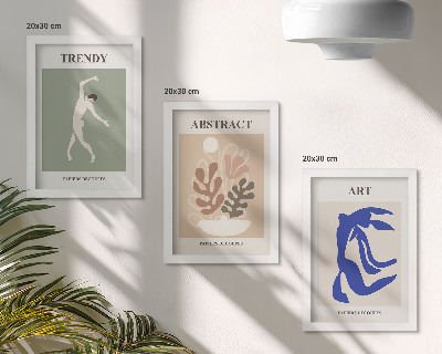 Trittico incorniciato Eleganti poster con figure e piante di Henri Matisse