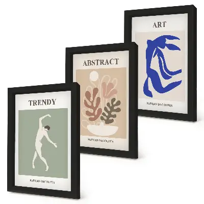 Trittico incorniciato con figure e piante di Henri Matisse