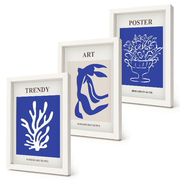 Composizione di 3 quadri Manifesti di arte astratta di Henri Matisse