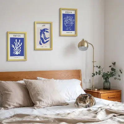 Set di 3 quadri con manifesti di arte astratta di Henri Matisse composizione artistica