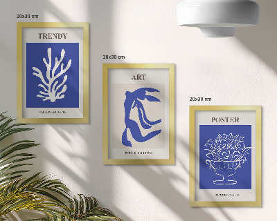 Composizione di 3 quadri Manifesti di arte astratta di Henri Matisse