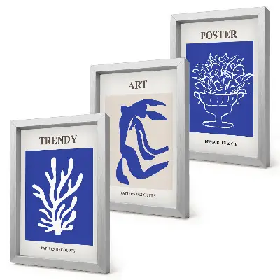 Set di 3 quadri con manifesti di arte astratta di Henri Matisse composizione artistica