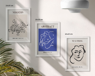 Trittico incorniciato Manifesti nello stile moderno e astratto di Henri Matisse