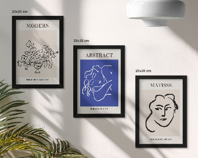 Trittico incorniciato Manifesti nello stile moderno e astratto di Henri Matisse