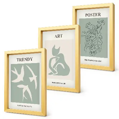 Illustrazioni eleganti di Henri Matisse trittico incorniciato