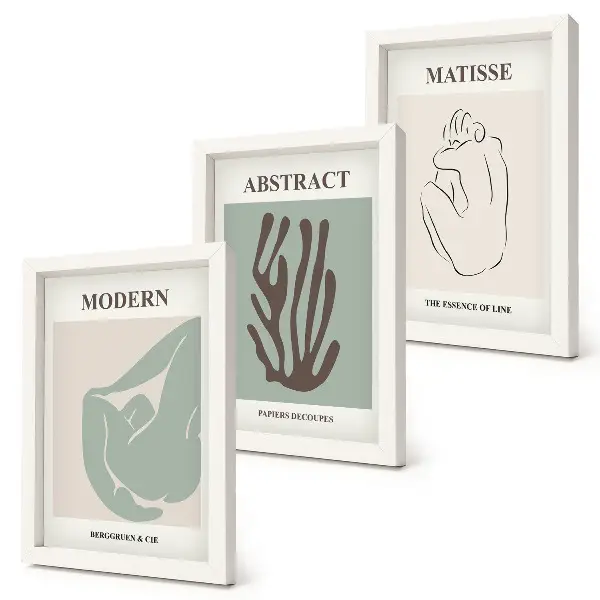 Composizione di 3 quadri con motivi astratti di Henri Matisse