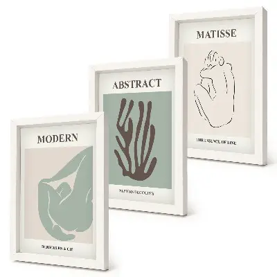 Composizione di 3 quadri con motivi astratti di Henri Matisse