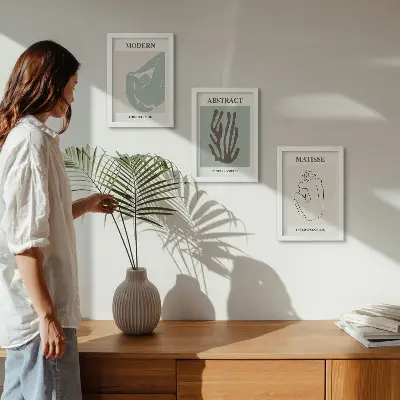 Composizione di 3 quadri con motivi astratti di Henri Matisse