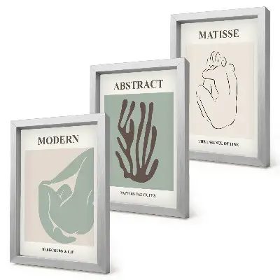 Composizione di 3 quadri con motivi astratti di Henri Matisse