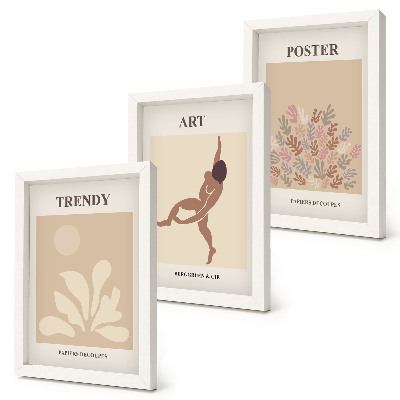 Composizione di 3 quadri Forme e figure astratte di Henri Matisse