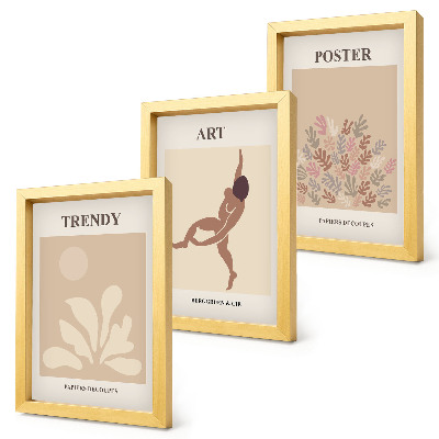 Composizione di 3 quadri Forme e figure astratte di Henri Matisse