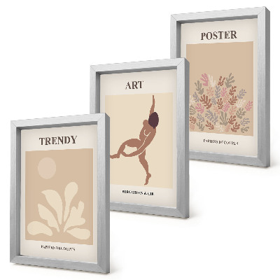 Composizione di 3 quadri Forme e figure astratte di Henri Matisse