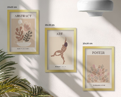 Trittico incorniciato Eleganti composizioni astratte di Henri Matisse