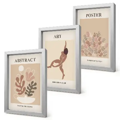 Trittico incorniciato con eleganti composizioni astratte di Henri Matisse