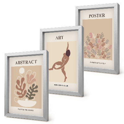 Trittico incorniciato Eleganti composizioni astratte di Henri Matisse