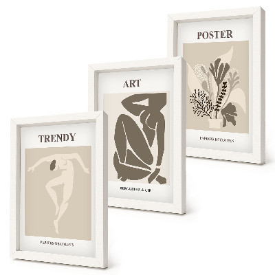 Trittico incorniciato Figure umane con piante di Henri Matisse