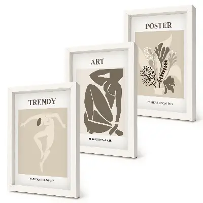 Figure umane con piante di Henri Matisse trittico incorniciato
