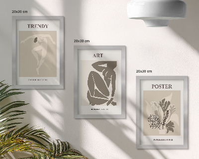 Trittico incorniciato Figure umane con piante di Henri Matisse