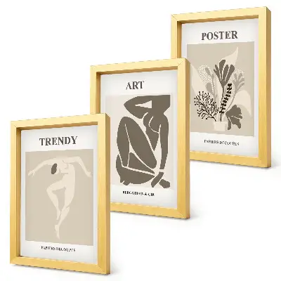Figure umane con piante di Henri Matisse trittico incorniciato