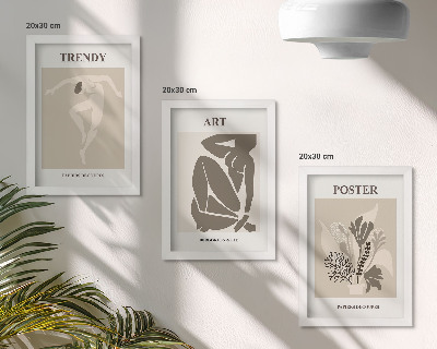 Trittico incorniciato Figure umane con piante di Henri Matisse