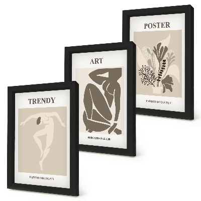 Trittico incorniciato Figure umane con piante di Henri Matisse