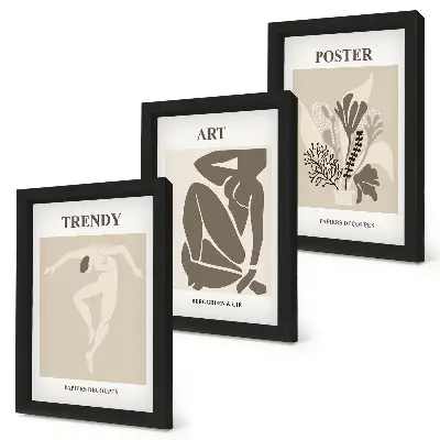 Figure umane con piante di Henri Matisse trittico incorniciato