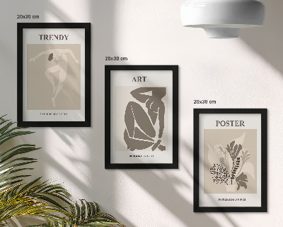 Trittico incorniciato Figure umane con piante di Henri Matisse