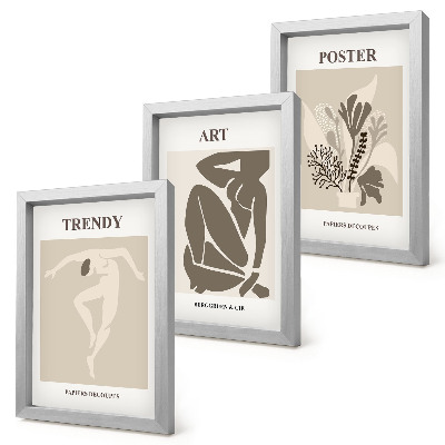 Trittico incorniciato Figure umane con piante di Henri Matisse