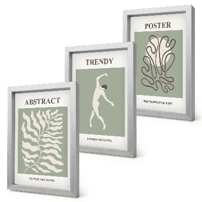 Trittico incorniciato Motivi vegetali nelle tonalità del verde di Henri Matisse