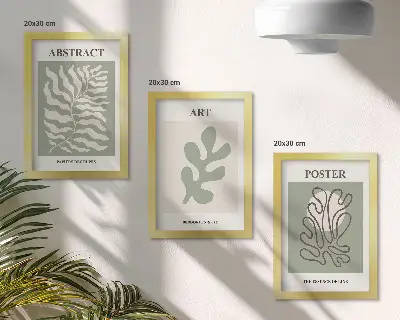 Set di 3 quadri con motivi floreali di Henri Matisse composizione di poster