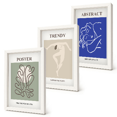 Composizione di 3 quadri Illustrazioni a pastello di Henri Matisse