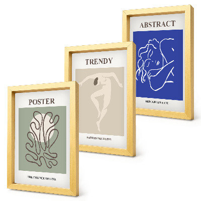 Composizione di 3 quadri Illustrazioni a pastello di Henri Matisse
