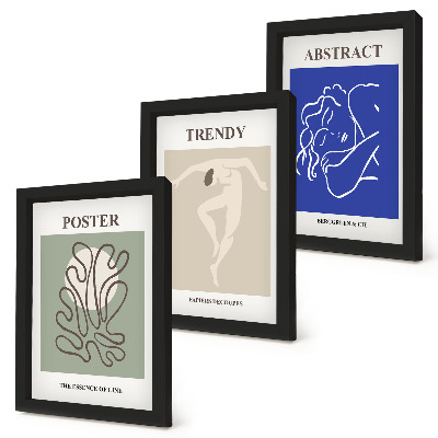 Composizione di 3 quadri Illustrazioni a pastello di Henri Matisse