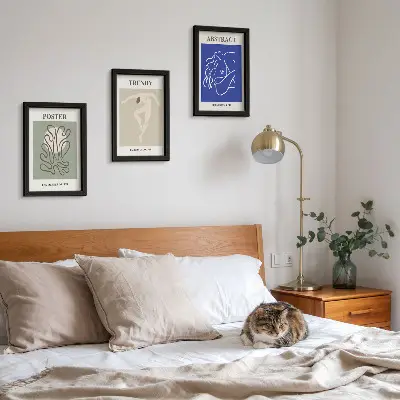 Composizione di 3 quadri con illustrazioni a pastello di Henri Matisse