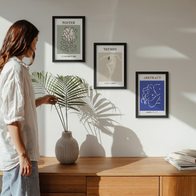 Composizione di 3 quadri Illustrazioni a pastello di Henri Matisse