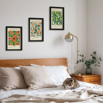 Composizione di 3 quadri Poster vintage con motivi di frutta