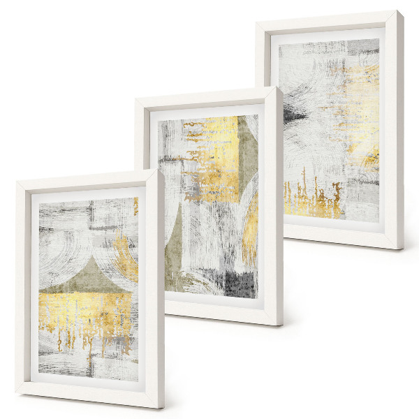 Composizione di 3 quadri Motivi astratti minimalisti e alla moda per la pittura