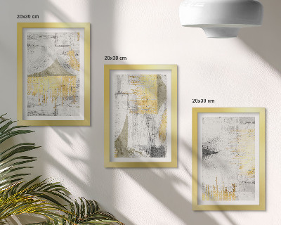 Composizione di 3 quadri Motivi astratti minimalisti e alla moda per la pittura