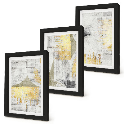 Composizione di 3 quadri Motivi astratti minimalisti e alla moda per la pittura