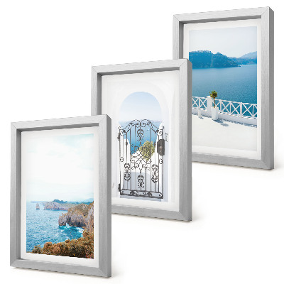 Trittico incorniciato Vista mare con architettura greca