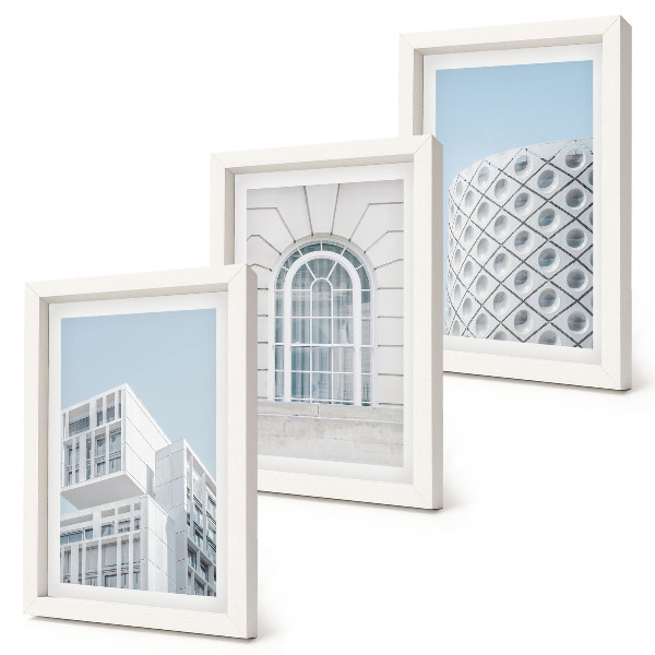 Trittico incorniciato Architettura moderna: minimalismo e geometria