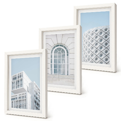 Trittico incorniciato Architettura moderna: minimalismo e geometria